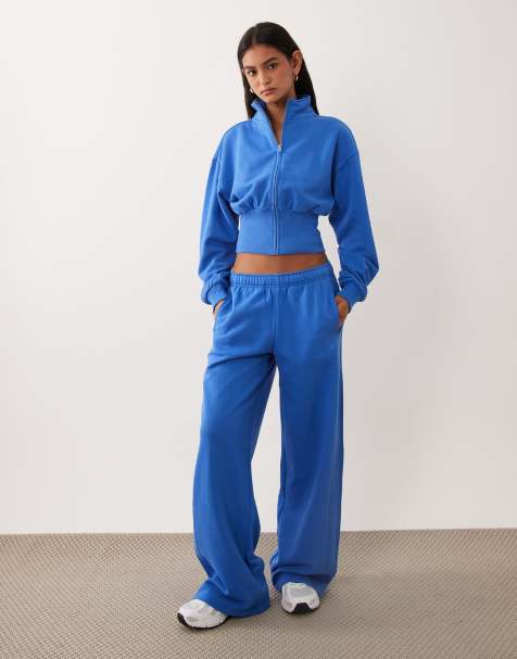 Supré Sasha wide leg track pants in betty blue (part of a set) - view 1