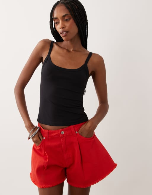 Supre schlichtes RiRi-Top mit U-Ausschnitt in Schwarz, 3 von 4