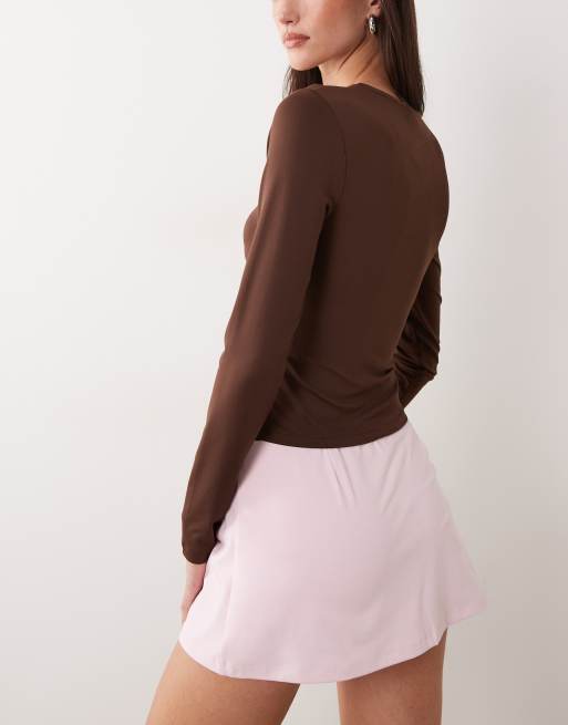 Supré – Sleek – Ljusrosa, a-linjeformad miniskort, 5 av 5