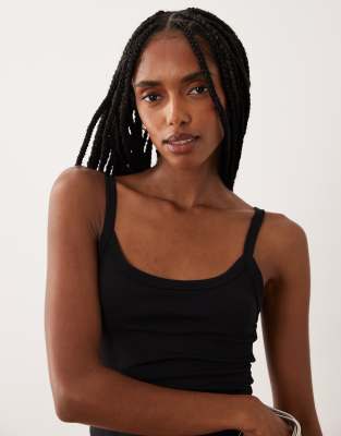 Supre Sleek Riri Scoop Neck Tank In Black
