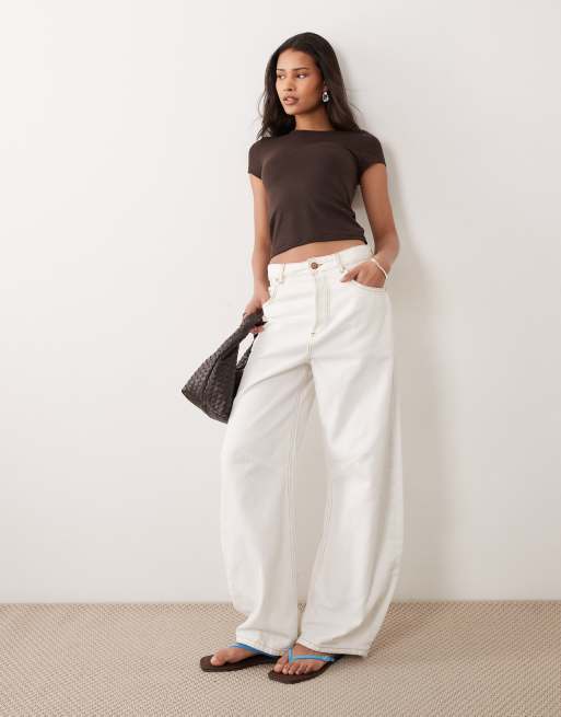 Supre sleek Shay top met korte mouwen in bruin, 2 van 4