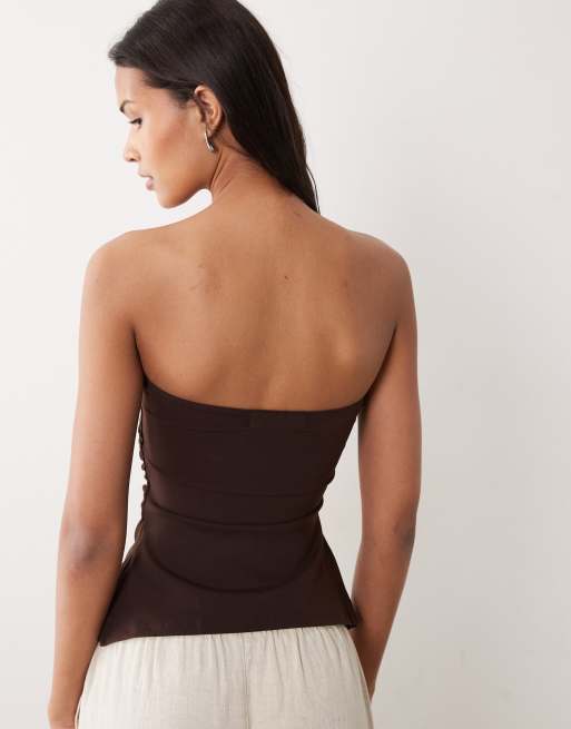 Supre sleek thea bandeau in brown, 3 of 4