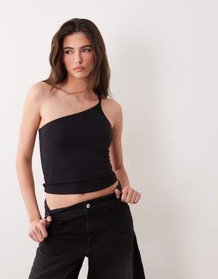 Supre Soft Garce One Shoulder Top In Black