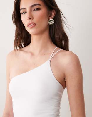 Supre Soft Garce One Shoulder Top In White