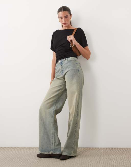 Supre tana boat neck cinched waist t shirt in black, 2 of 4