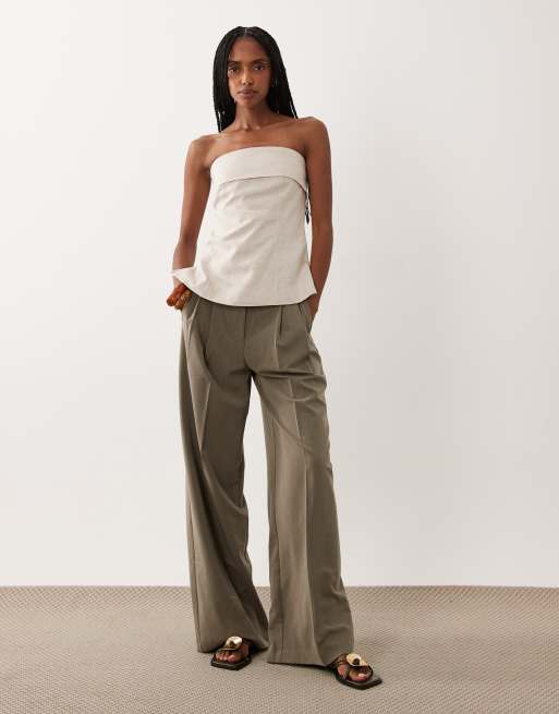 Supré – Taryn – Beige topp utan axelband, 2 av 4
