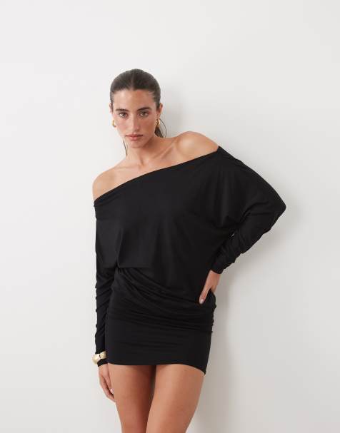 Supre tattiana off shoulder mini dress in black - view 1