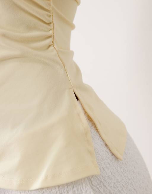 Supre - Thea - Lysegul tætsiddende bandeau-top, 4 af 4