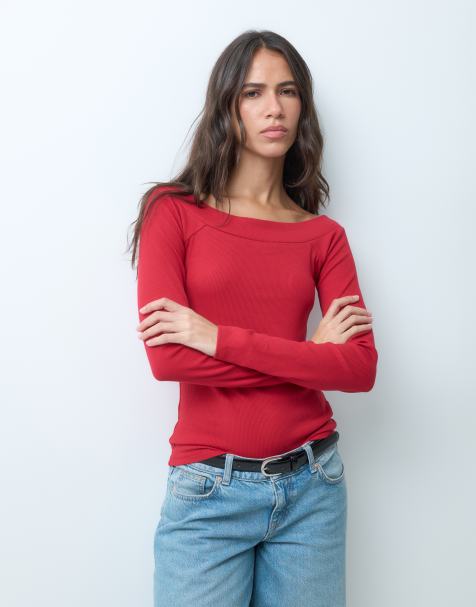 Supre - top de manga larga rojo - view 1