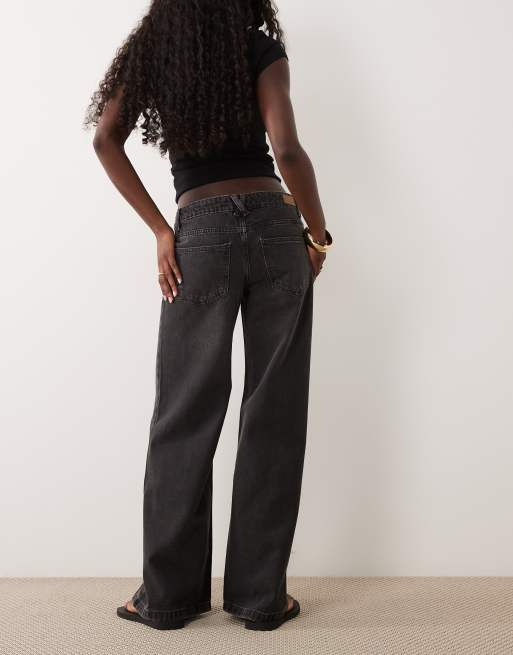 Supre ultra low rise baggy jean in black, 2 of 5