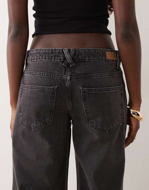 Supré ultra low rise baggy jeans in black, 4 of 5