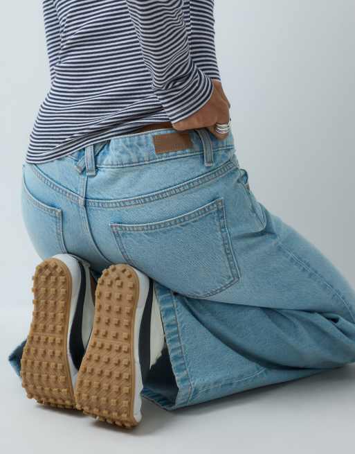 Supre ultra low rise baggy jeans in pretty blue wash , 2 of 5