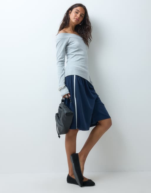 Supre wesley long sleeve top in grey marl, 2 of 4