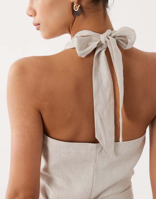 Supré – Winnifred – Beige miniklänning med omlottdesign, 2 av 4