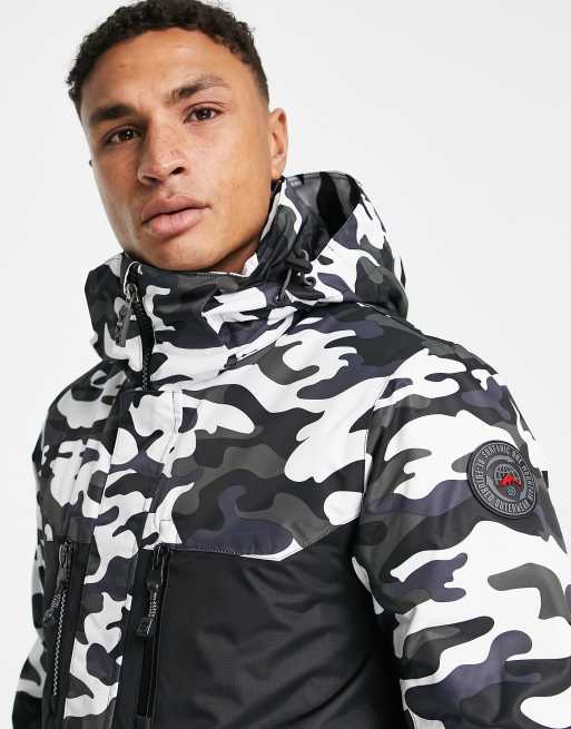 Veste discount ski camouflage