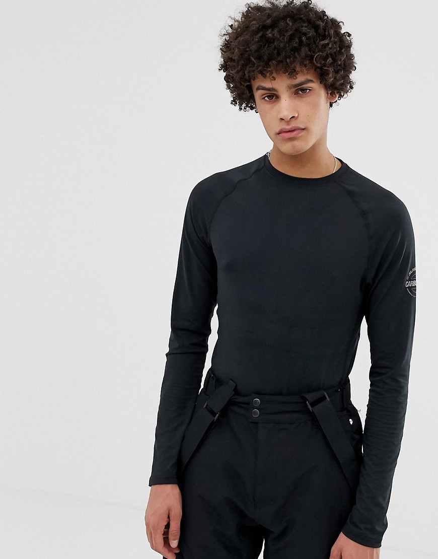 Surfanic - Bodyfit Ski - Onder-T-shirt met lange mouwen-Zwart