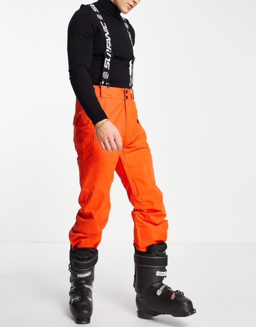 Surfanic Comrade waterproof technical snow pants in orange