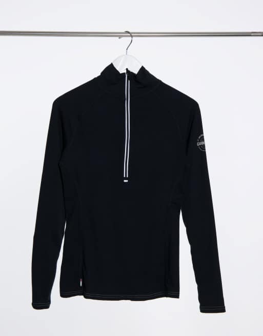 Surfanic - Cozy - Baselayer da sci nero con zip