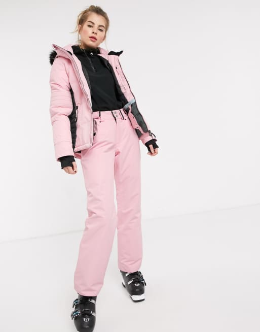 Surfanic Glow 10K-10K ski pants in pink