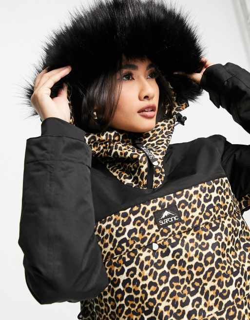 Cheetah print outlet ski jacket