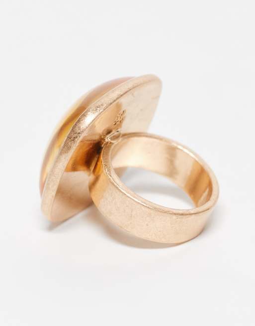 Susmies anello statement Sunset in ambra e oro, 4 di 4