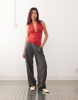 Susmie's Susmies Isabella Halterneck Tie Top In Red
