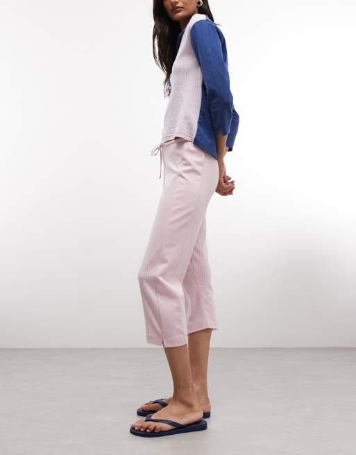 Susmie's - pantalones pointelle de diente de león en rosa, parte de un conjunto, 3 de 5