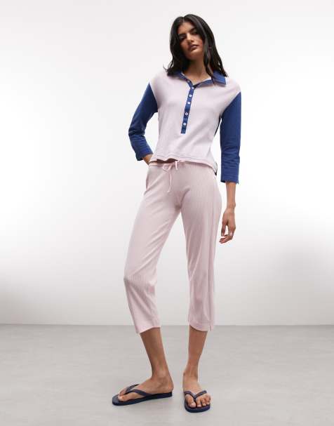 Susmie's pantaloni pointelle a soffione rosa coordinati - view 1