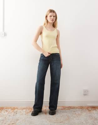 Susmie's Susmies Romy Vest Top With Open Back And Tie In Yellow