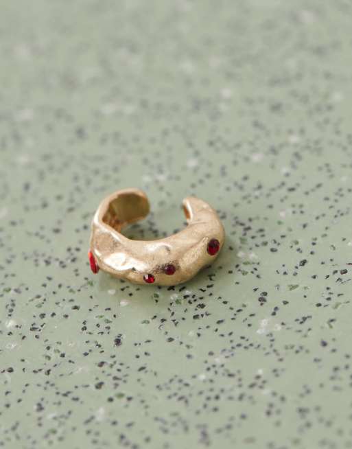 Susmie's - Tilly - Orecchino ear cuff dorato effetto fuso spesso, 3 di 3