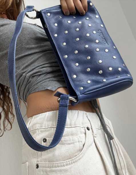 Susmies - Vero - Sac clouté en cuir - Bleu - view 1