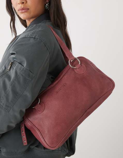 Susmie's Vito leather shoulder bag in pink - view 1