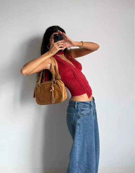 Susmies Vito leather shoulder bag in tan, 2 of 4