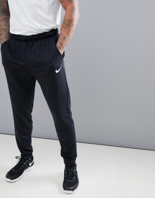 фото Суженные книзу черные флисовые джоггеры nike training dri-fit 860371-010-черный