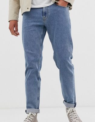 Синие выбеленные классические джинсы ASOS Design