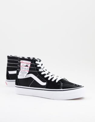 фото Суженые на щиколотке кроссовки черного и белого цветов vans ua sk8-hi-многоцветный