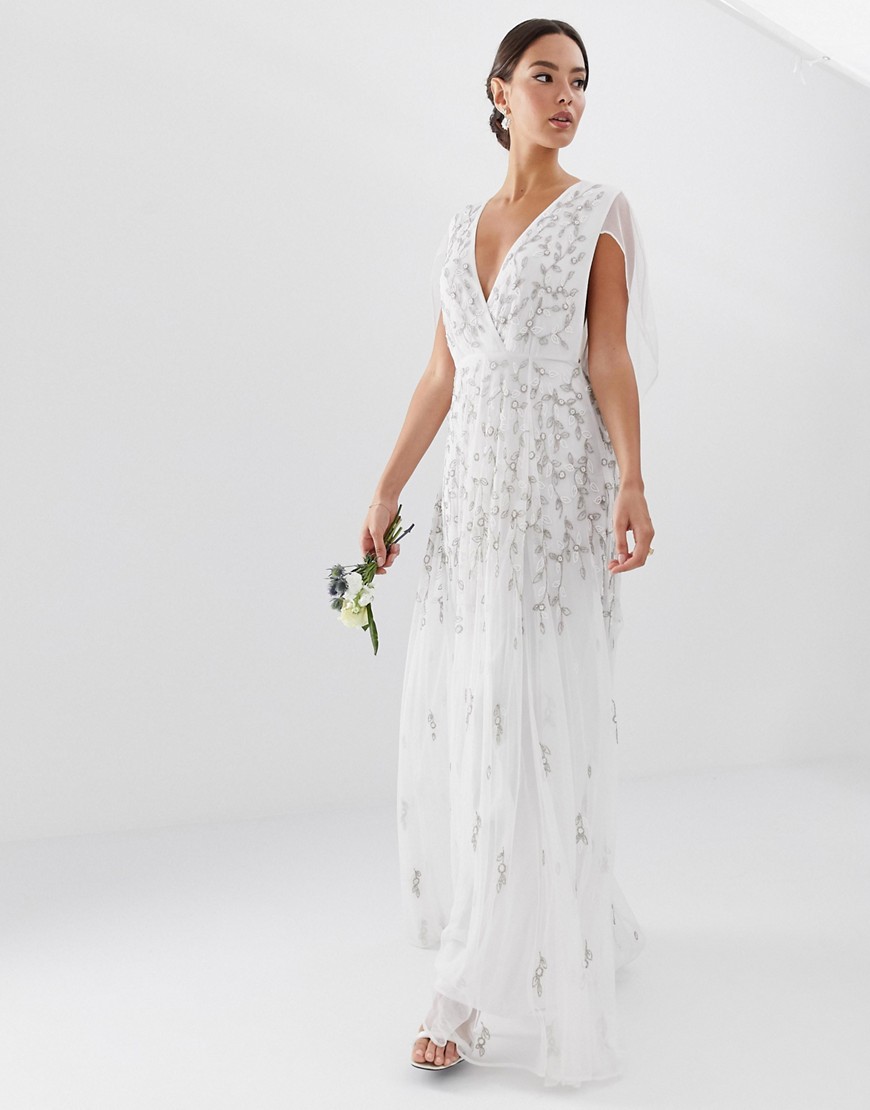 фото Свадебное платье с кейпом asos edition-белый
