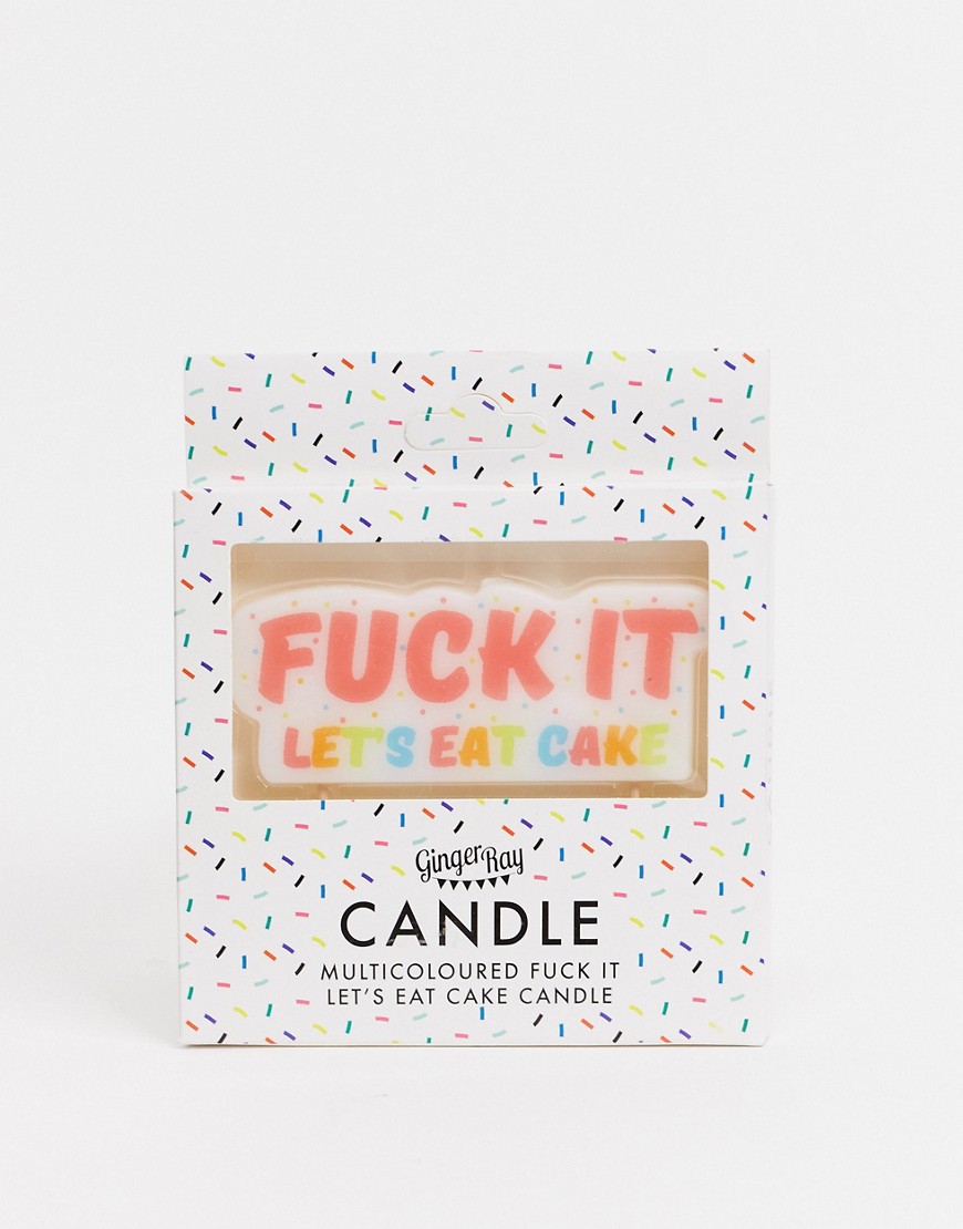 фото Свеча для торта на день рождения "let's eat cake" ginger ray-многоцветный