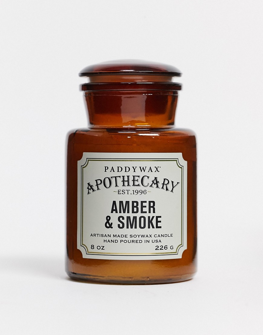 фото Свеча в стеклянной банке с ароматом амбры и дыма apothecary-бесцветный paddywax