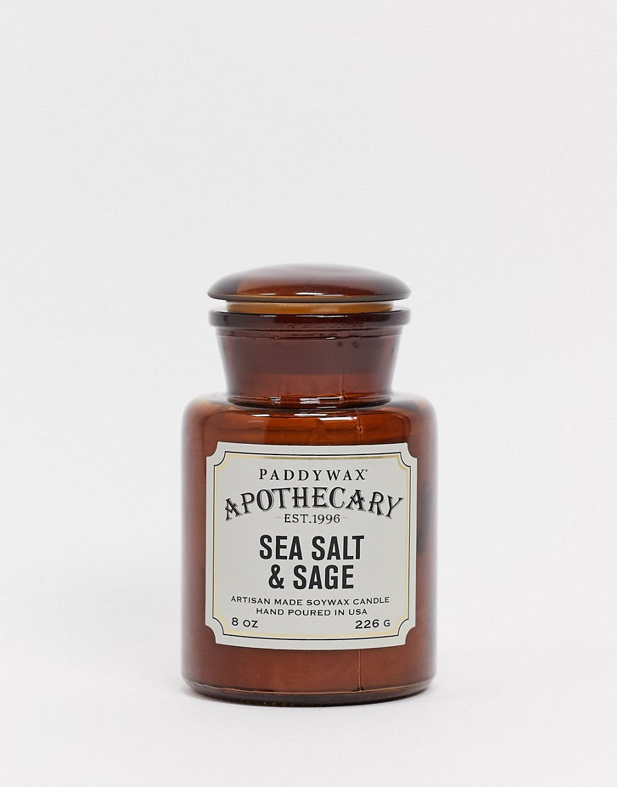 фото Свеча в стеклянной банке с ароматом морской соли и шалфея apothecary-бесцветный paddywax