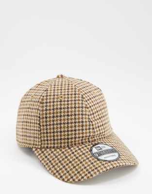   Asos Светло-бежевая бейсболка в клетку New Era 9 Twenty-Светло-бежевый цвет