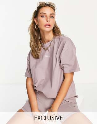 фото Светло-бежевая oversized-футболка tala – эксклюзивно для asos-светло-бежевый цвет