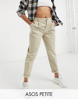 Брюки для миниатюрных Светло-бежевые брюки чиносы ASOS DESIGN Petite-Нейтральный