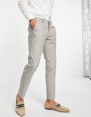 Брюки и чиносы  Asos Светло-бежевые узкие брюки Selected Homme-Коричневый цвет