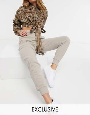 Светло-бежевые зауженные джоггеры COLLUSION-Белый