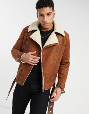 фото Светло-коричневая куртка с кремовой подкладкой из искусственного меха barney's originals-светло-коричневый barneys originals