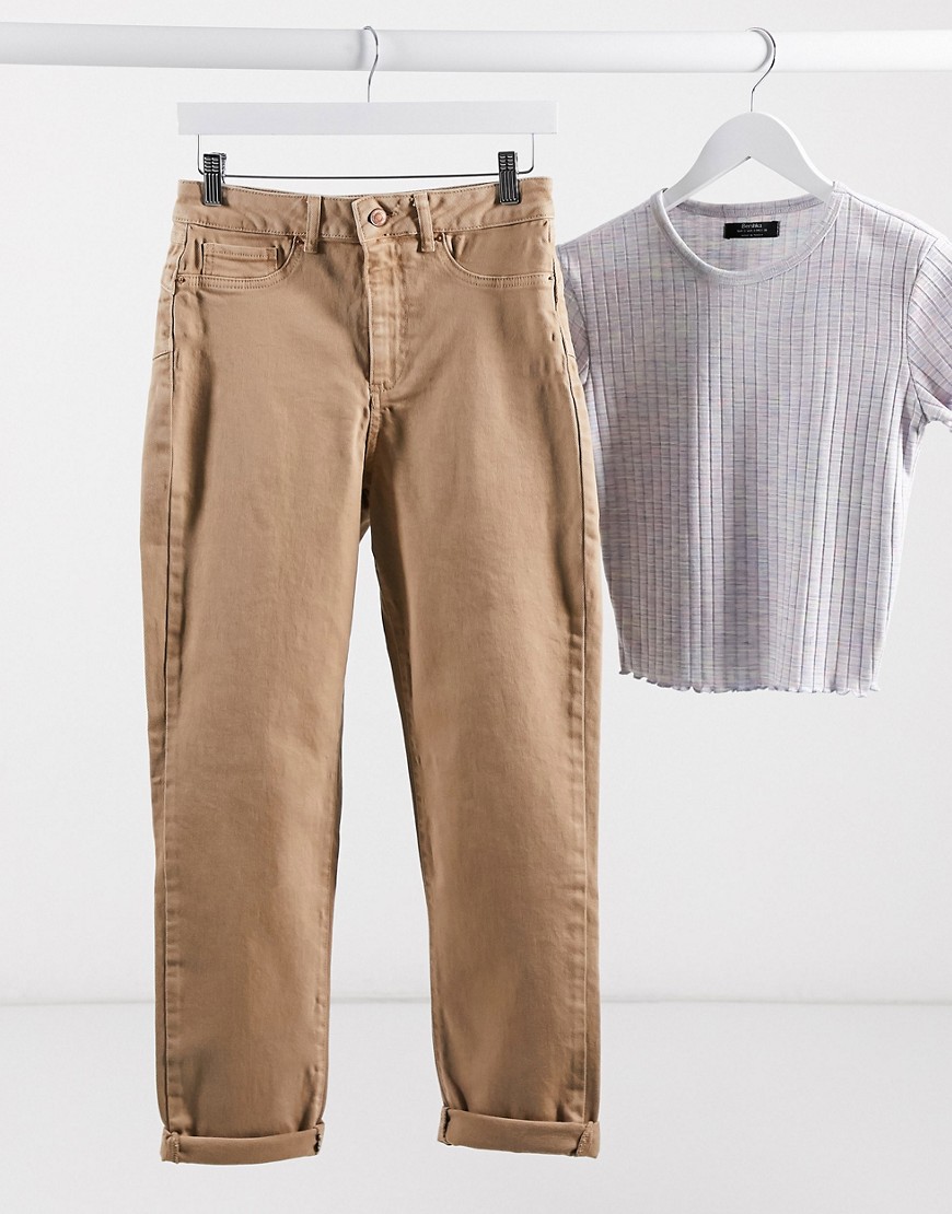 фото Светло-коричневые джинсы в винтажном стиле new look-коричневый