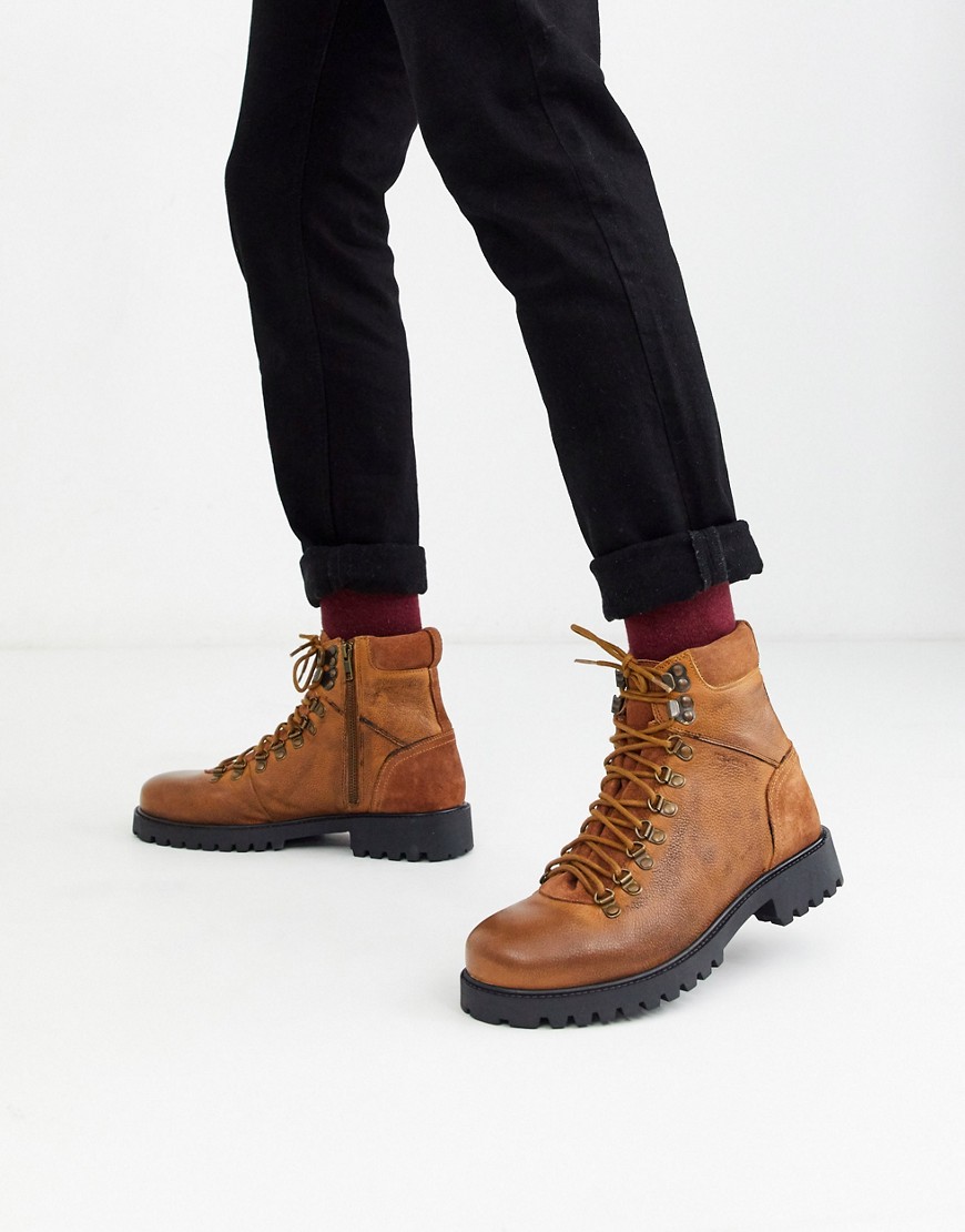 фото Светло-коричневые кожаные походные ботинки kurt geiger-светло-коричневый kg kurt geiger