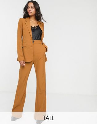 фото Светло-коричневые широкие брюки от комплекта fashion union tall-коричневый