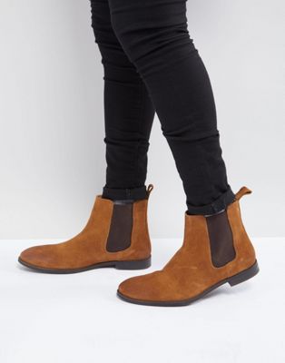 фото Светло-коричневые замшевые ботинки челси asos-светло-коричневый asos design